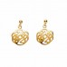 Irish Gold Drop Earrings - Celtic Rose Earrings & Pendants
